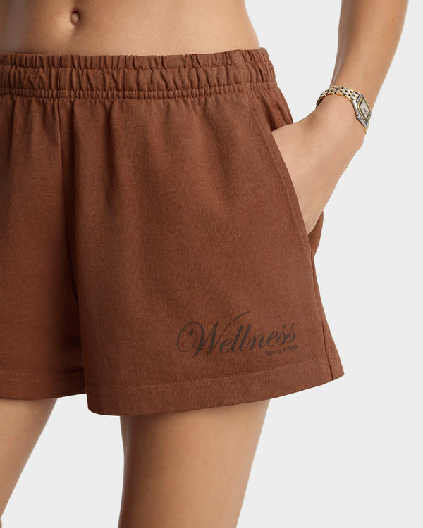 Sporty & Rich Soho Disco Short - Pecan/Chocolate