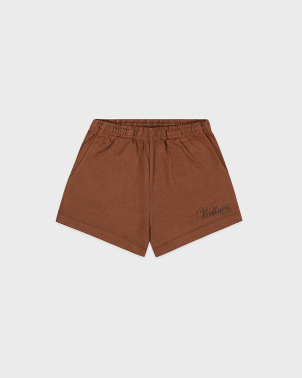 sporty & rich Soho Disco Short - Pecan/Chocolate
