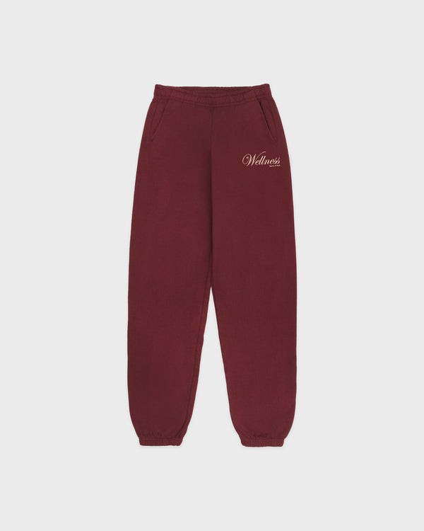 sporty & rich Soho Sweatpant - Merlot/Cream