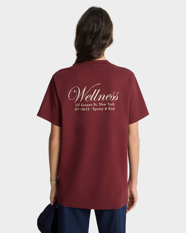 Sporty & Rich Soho T-Shirt - Merlot/Cream