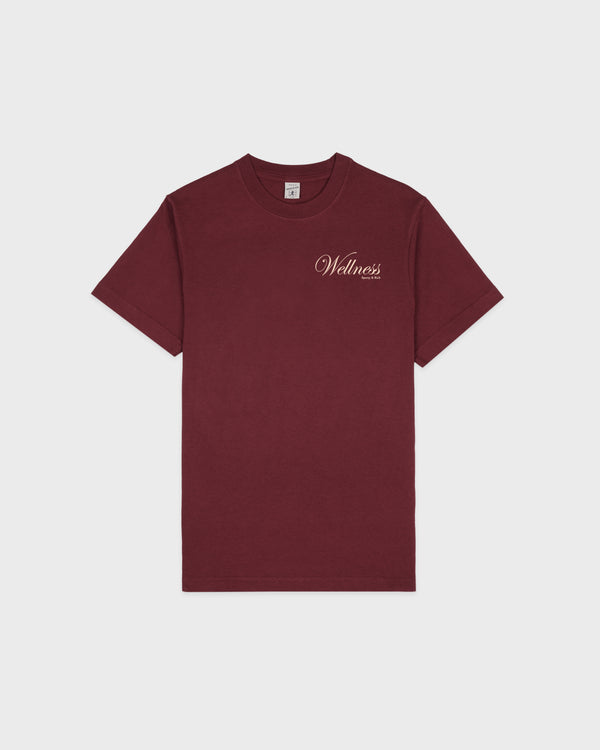 sporty & rich Soho T-Shirt - Merlot/Cream