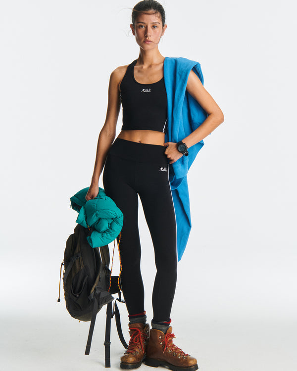 Sporty & Rich SR Runner Legging - Black/White