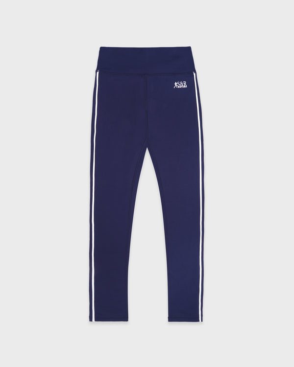 sporty & rich SR Runner Legging - Light Navy/White