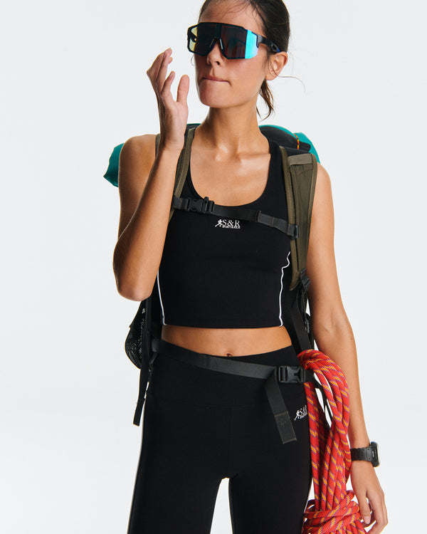 Sporty & Rich SR Runner Sports Tank - Black/White