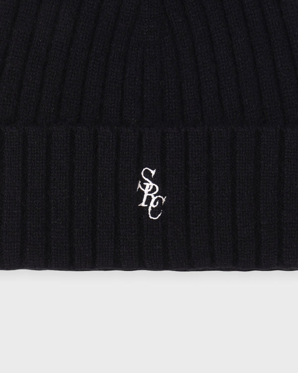 Sporty & Rich SRC Cashmere Beanie - Black/White