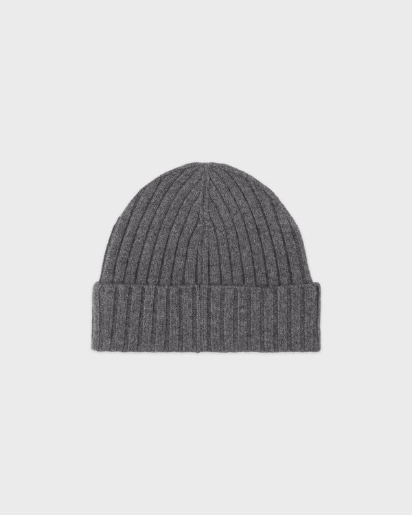 Sporty & Rich SRC Cashmere Beanie - Cool Gray/White