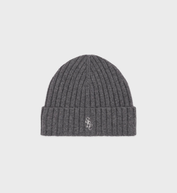 sporty & rich SRC Cashmere Beanie - Gray/White