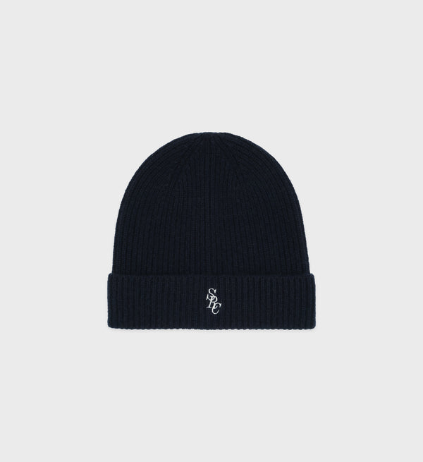 sporty & rich SRC Cashmere Beanie - Navy