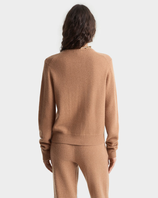 Sporty & Rich SRC Cashmere Cardigan - Camel