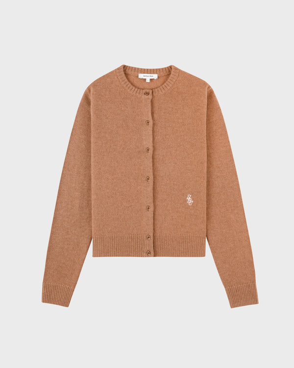 sporty & rich SRC Cashmere Cardigan - Camel