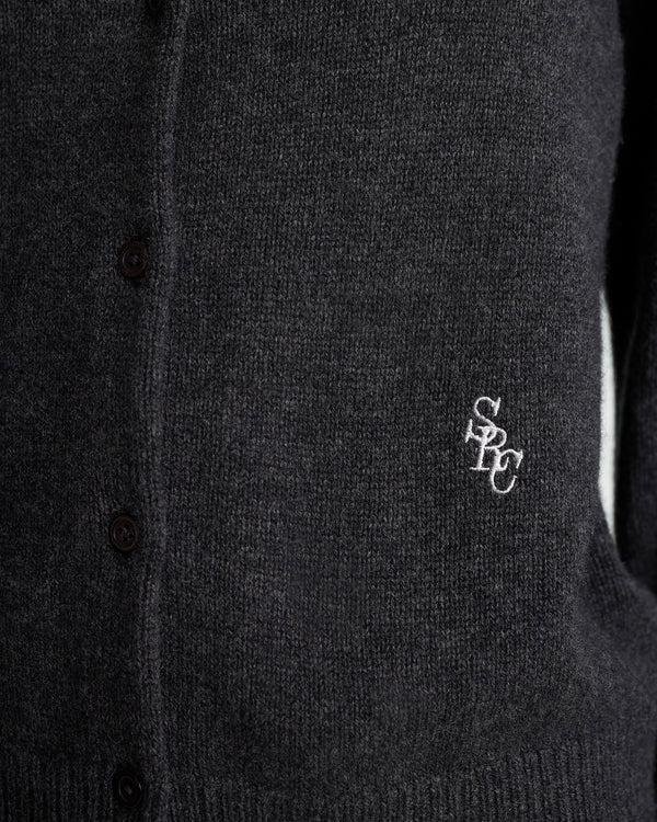 Sporty & Rich SRC Cashmere Cardigan - Dark Grey