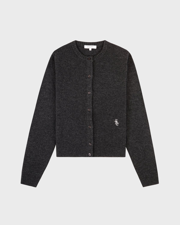 sporty & rich SRC Cashmere Cardigan - Dark Grey