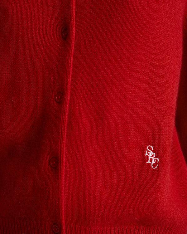 Sporty & Rich SRC Cashmere Cardigan - Ruby