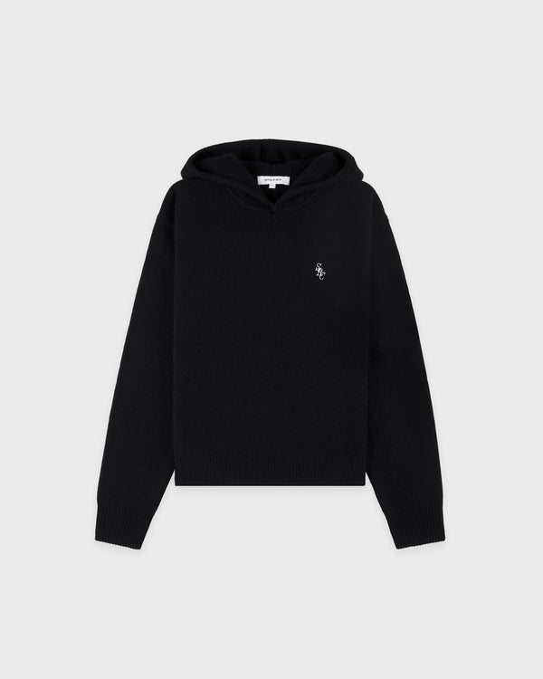 sporty & rich SRC Cashmere Hoodie - Black/White