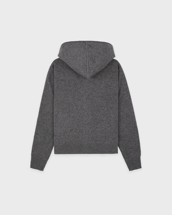 Sporty & Rich SRC Cashmere Hoodie - Cool Gray/White