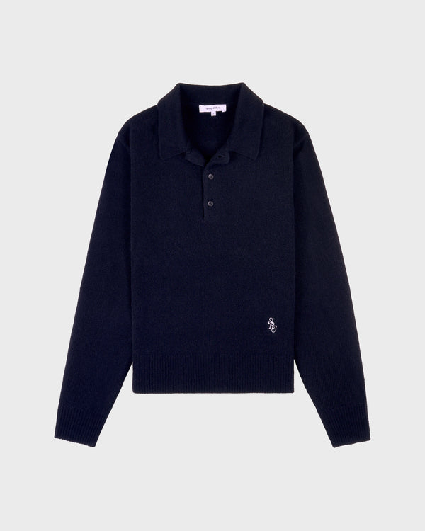 sporty & rich SRC Cashmere Polo - Navy