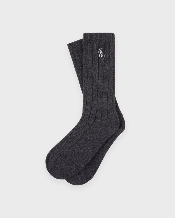 sporty & rich SRC Cashmere Socks - Dark Grey