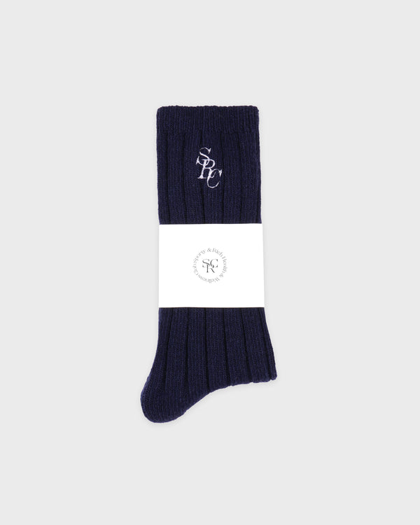 Sporty & Rich SRC Cashmere Socks - Navy