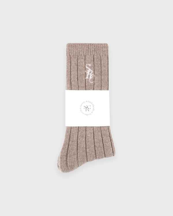 Sporty & Rich SRC Cashmere Socks - Tapioca