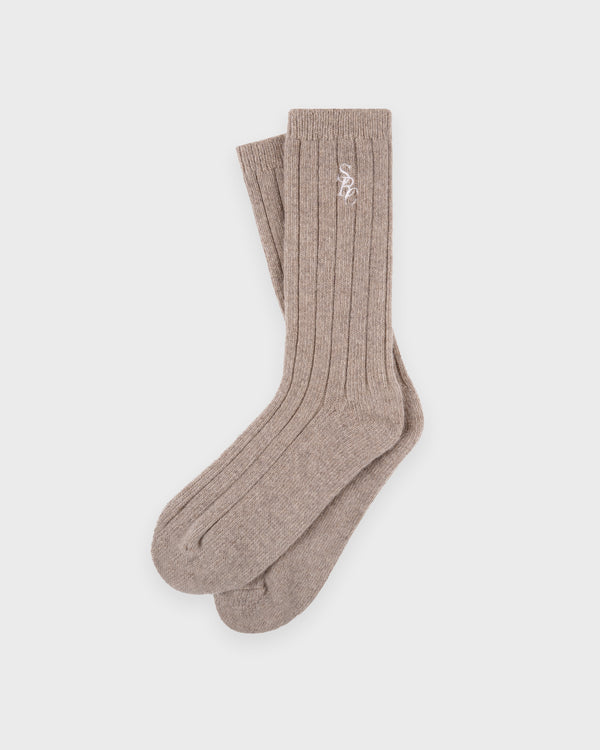 sporty & rich SRC Cashmere Socks - Tapioca