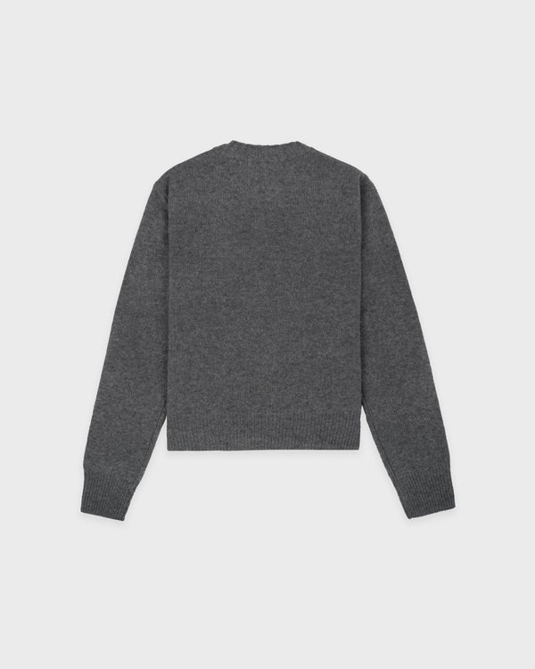 Sporty & Rich SRC Cashmere Sweater - Cool Gray/White