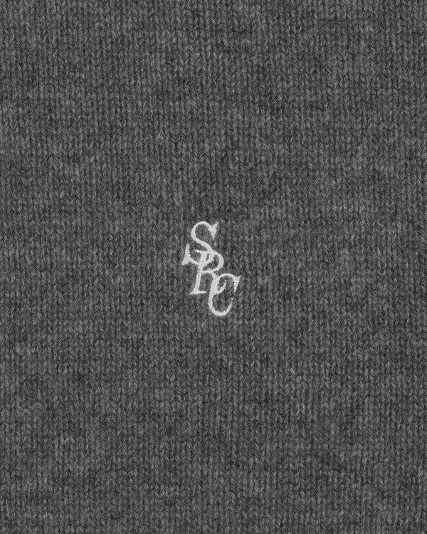 Sporty & Rich SRC Cashmere Sweater - Cool Gray/White