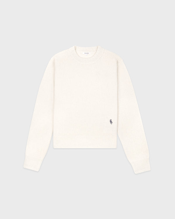 sporty & rich SRC Cashmere Sweater - Ecru/Navy