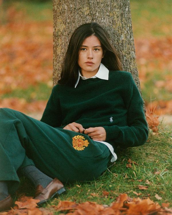 Sporty & Rich SRC Cashmere Sweater - Forest