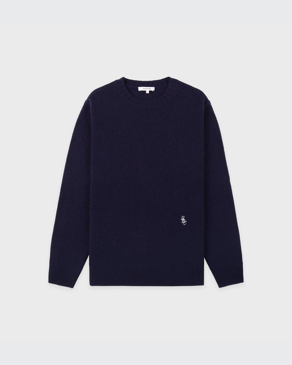 sporty & rich SRC Cashmere Sweater Men - Navy/White