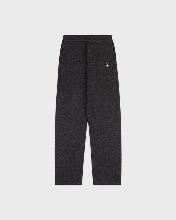 sporty & rich SRC Cashmere Trousers - Dark Grey/White