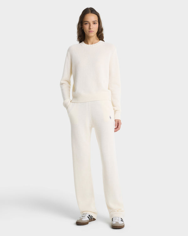 Sporty & Rich SRC Cashmere Trousers - Ecru
