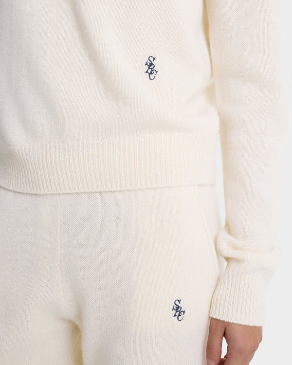 Sporty & Rich SRC Cashmere Trousers - Ecru