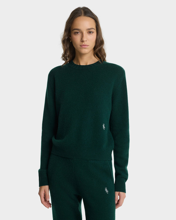 Sporty & Rich SRC Cashmere Trousers - Forest