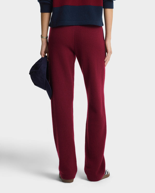 Sporty & Rich SRC Cashmere Trousers - Merlot
