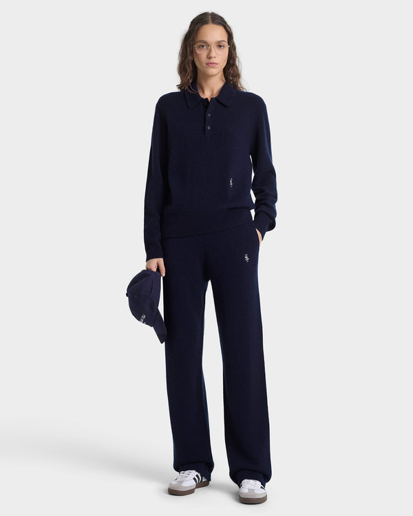Sporty & Rich SRC Cashmere Trousers - Navy