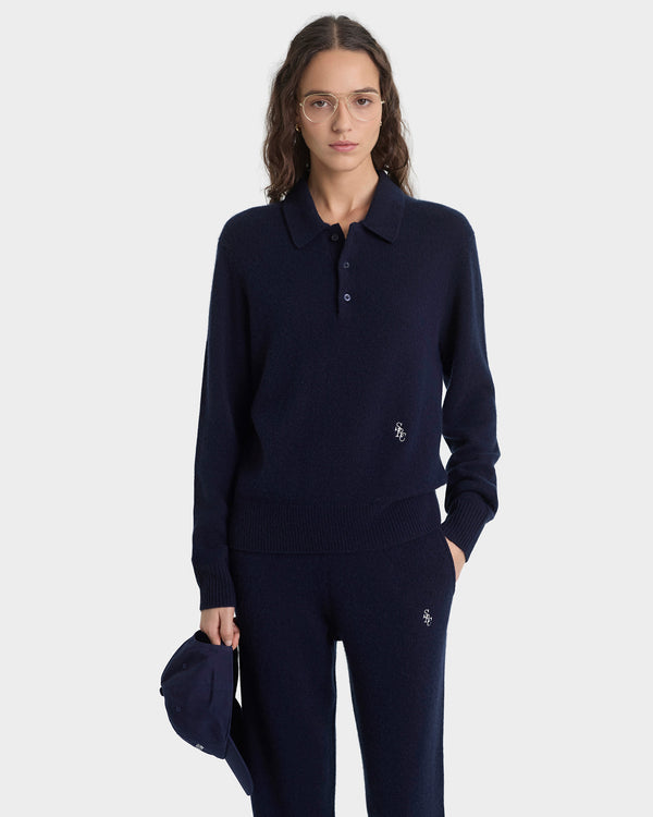 Sporty & Rich SRC Cashmere Trousers - Navy