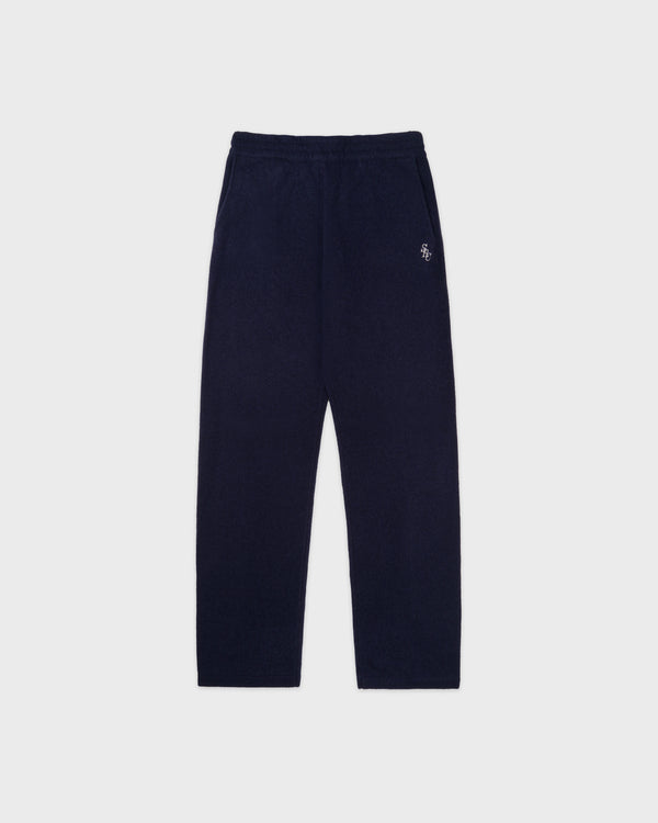 sporty & rich SRC Cashmere Trousers - Navy/White