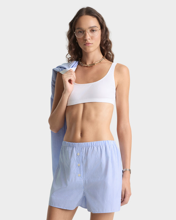 Sporty & Rich SRC Mini Boxer - Blue Stripe