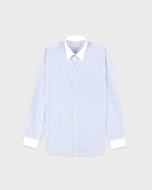 sporty & rich SRC Oversized Shirt - Blue Stripe