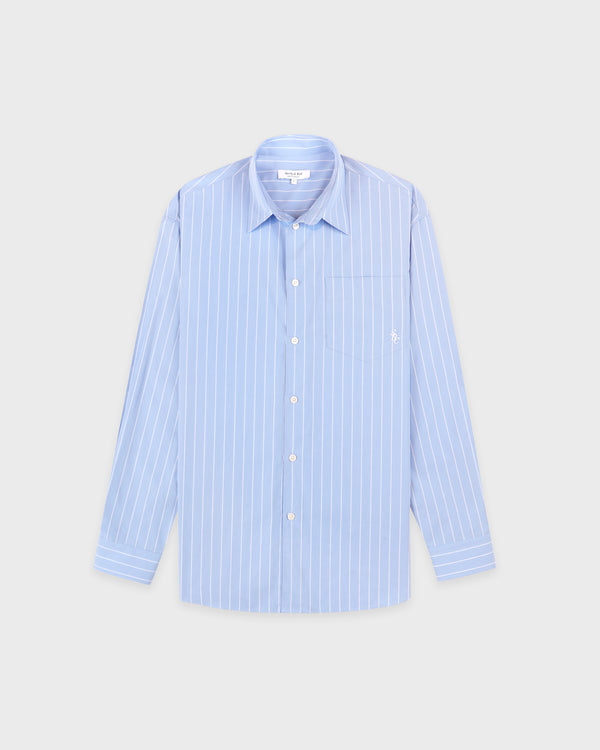 sporty & rich SRC Oversized Shirt - Blue Stripe