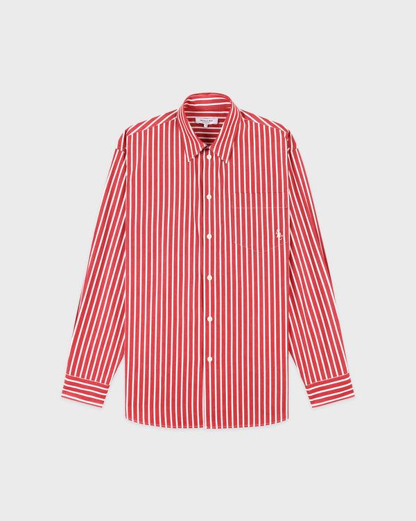 sporty & rich SRC Oversized Shirt - Ruby Stripe