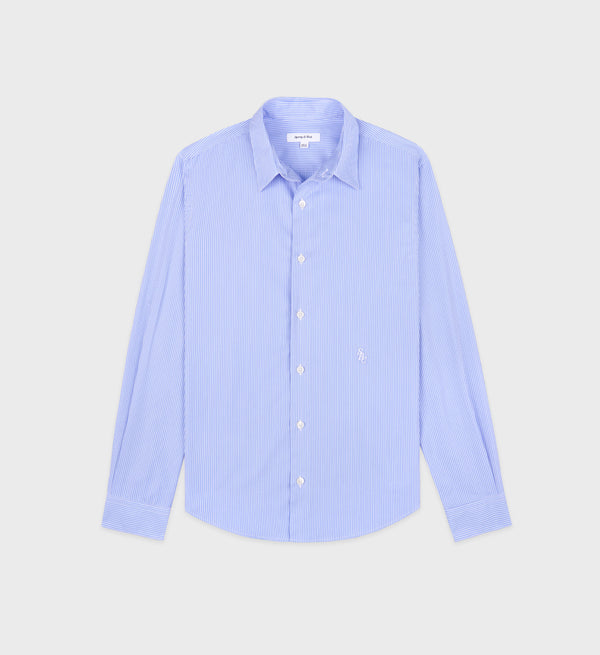 sporty & rich SRC Shirt - Blue/White Striped
