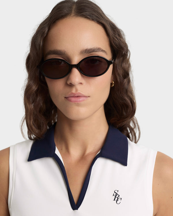Sporty & Rich SRC Sports Polo Vest - White/Navy
