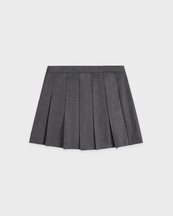 sporty & rich SRC Wool School Skirt - Dark Grey/Ecru