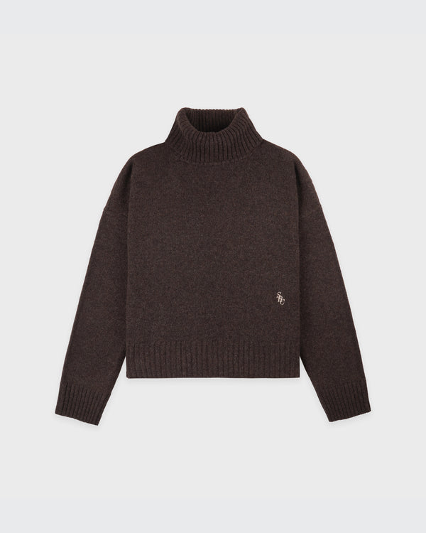 sporty & rich SRC Wool Turtleneck - Chocolate