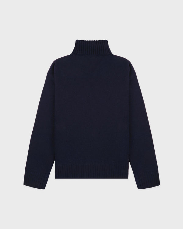 Sporty & Rich SRC Wool Turtleneck - Navy/White