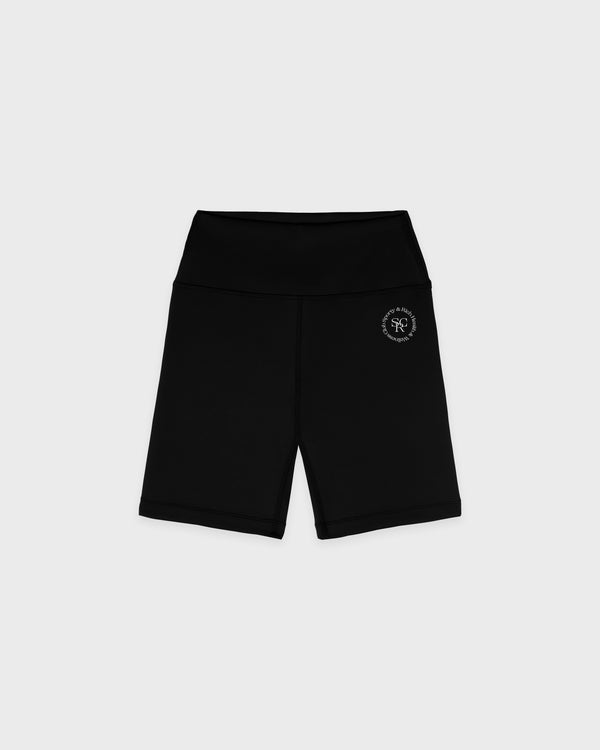 sporty & rich SRHWC Biker Short - Black/White