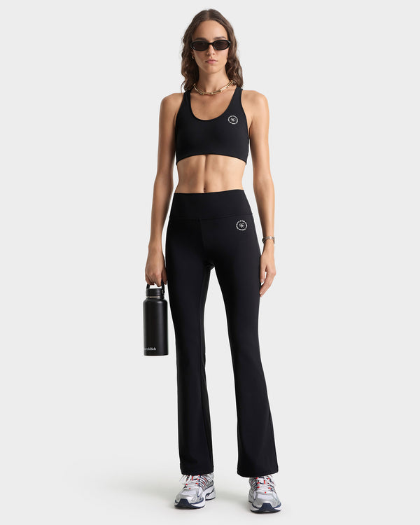Sporty & Rich SRHWC Flared Legging - Black/White
