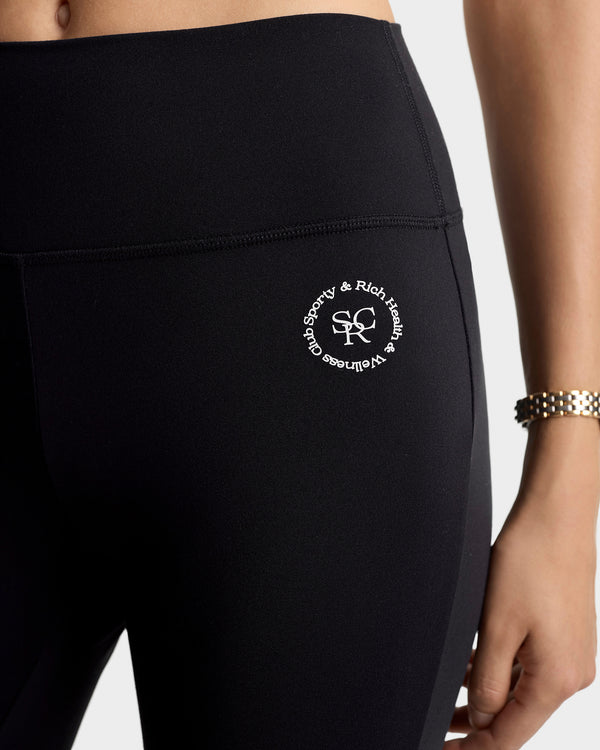 Sporty & Rich SRHWC Flared Legging - Black/White
