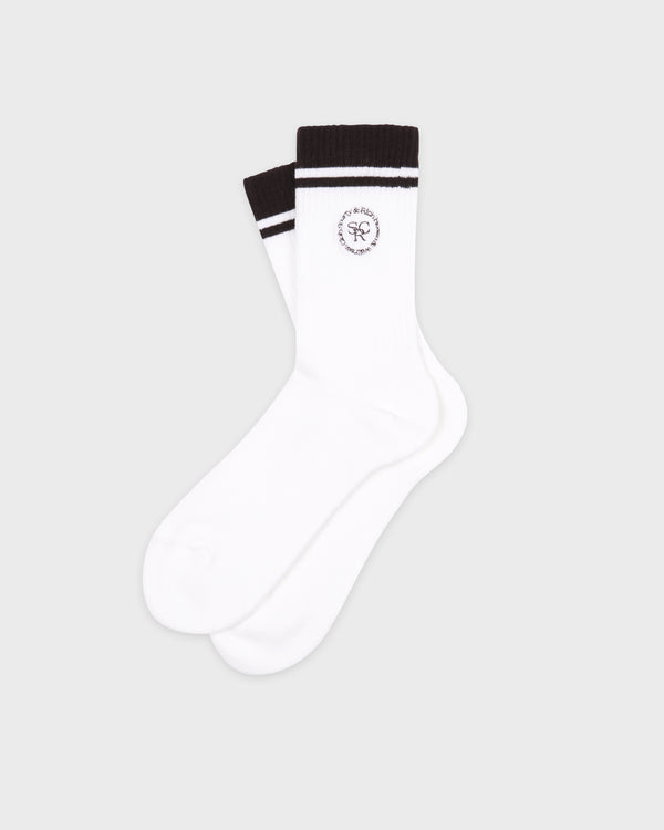 Sporty & Rich SRHWC Socks - White/Chocolate